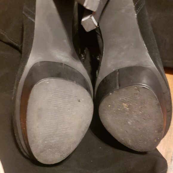 Thigh High Suede Leather Boots - Picture 2 of 3